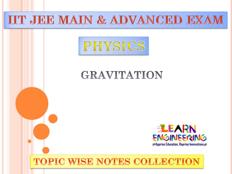 [PDF] Gravitation (Physics) Notes For IIT-JEE Exam Free Download ...